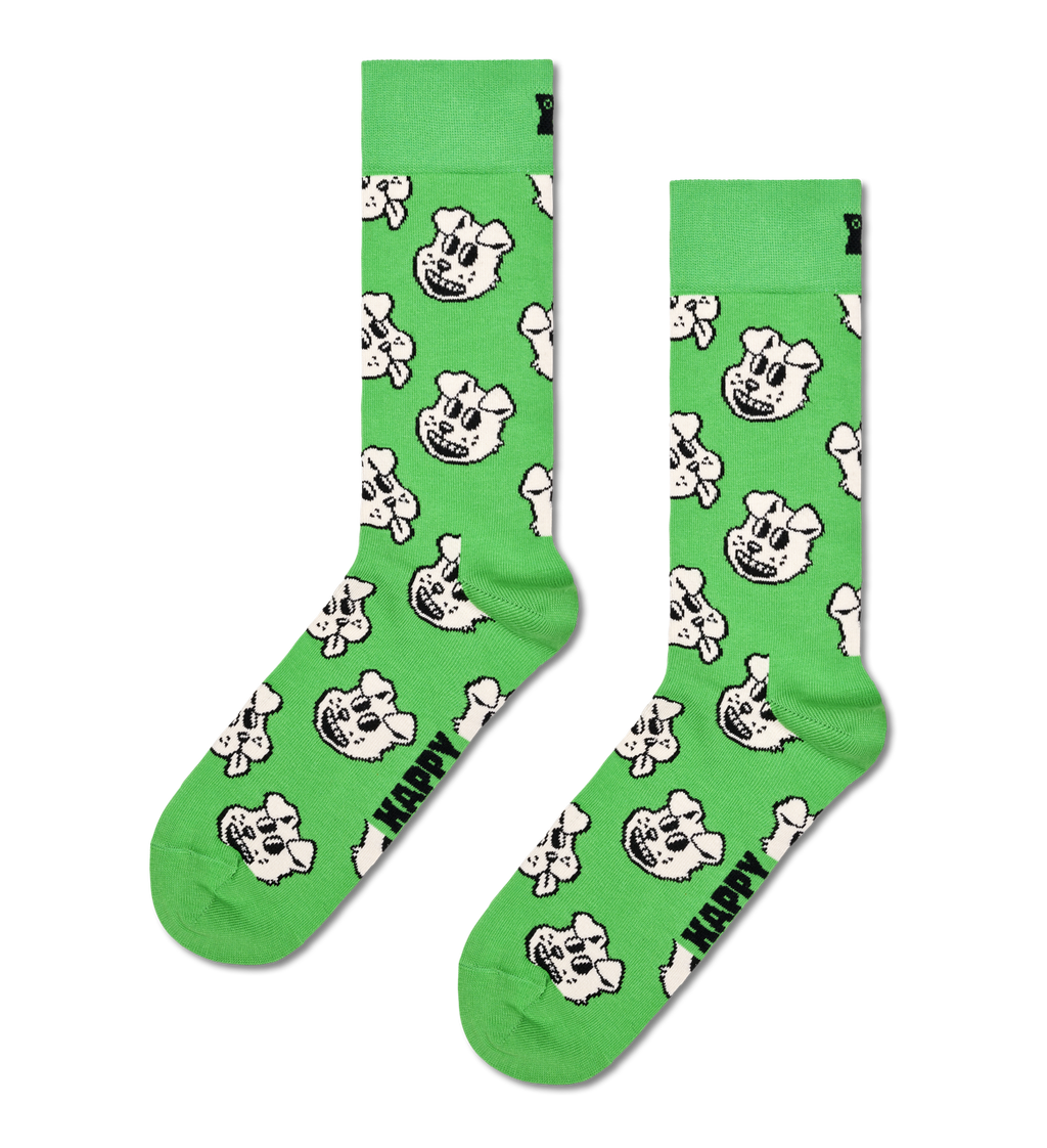 Happy Socks Calzini Doggo – Unisex In Cotone Biologico Con Fantasia Cane